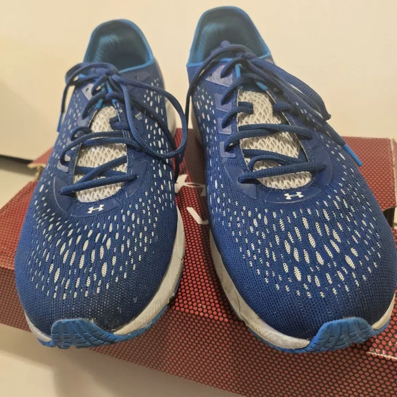 UNDER ARMOUR UA HOVR SONIC 3 Blue Running Shoes Casual Sneakers Gym Mens Size 14 - Picture 4 of 16